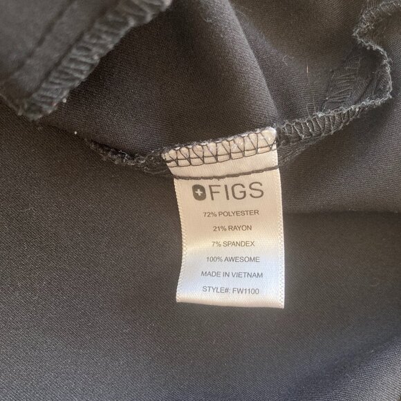 Figs Casma 3 pocket scrub top black medium - Picture 3 of 3
